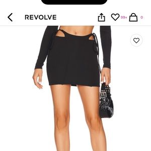 OW collection black talia mini skirt